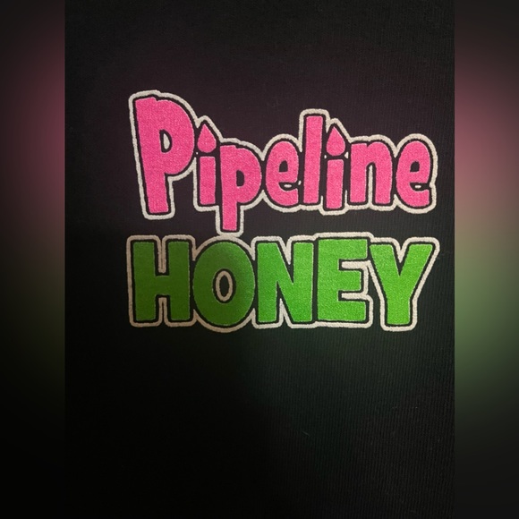 Gildan Ultra Cotton Pipeline Honey T-Shirt Sz M Black - Picture 2 of 5